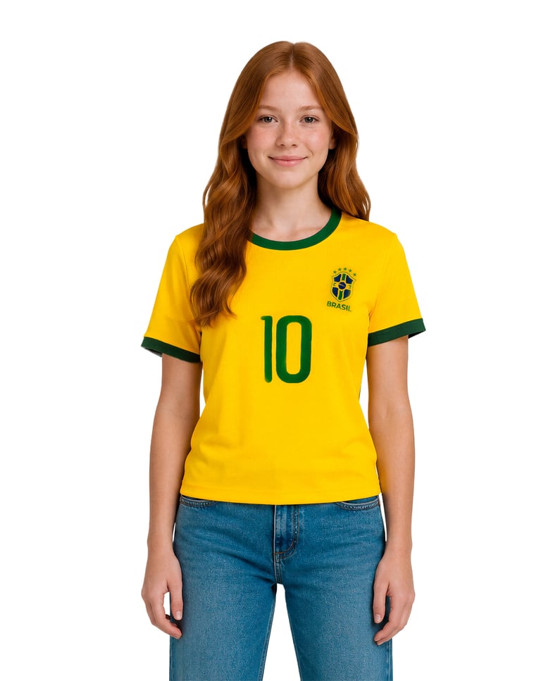 Camiseta Juvenil do Brasil Copa 2026 Dryfit