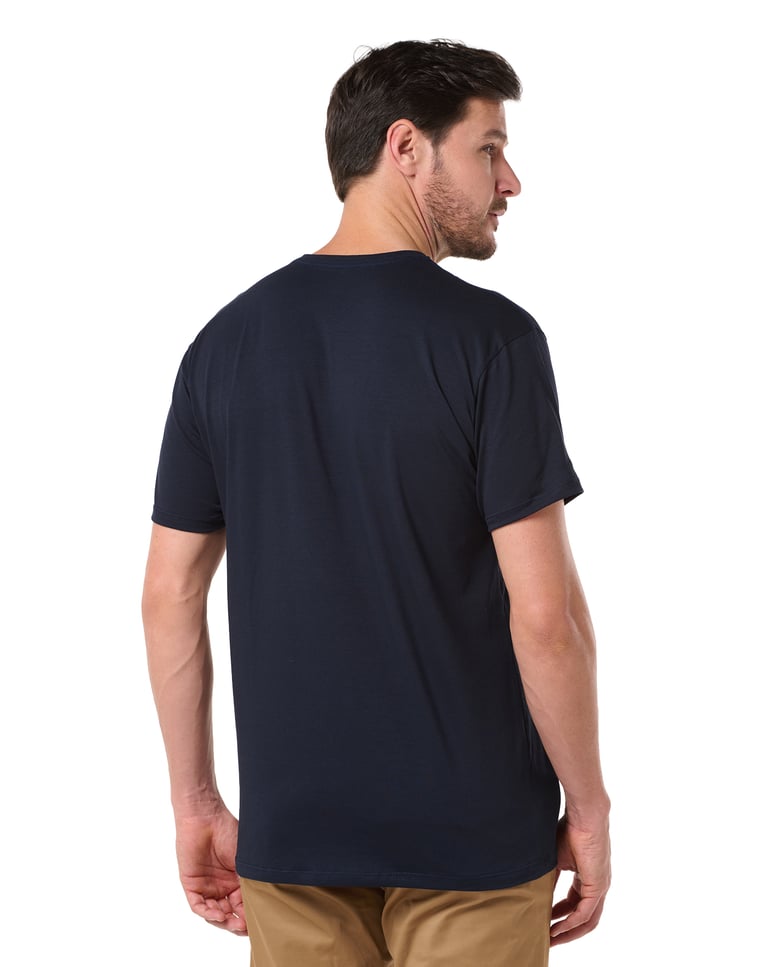 Camiseta Premium Algodão Egípcio Azul Marinho