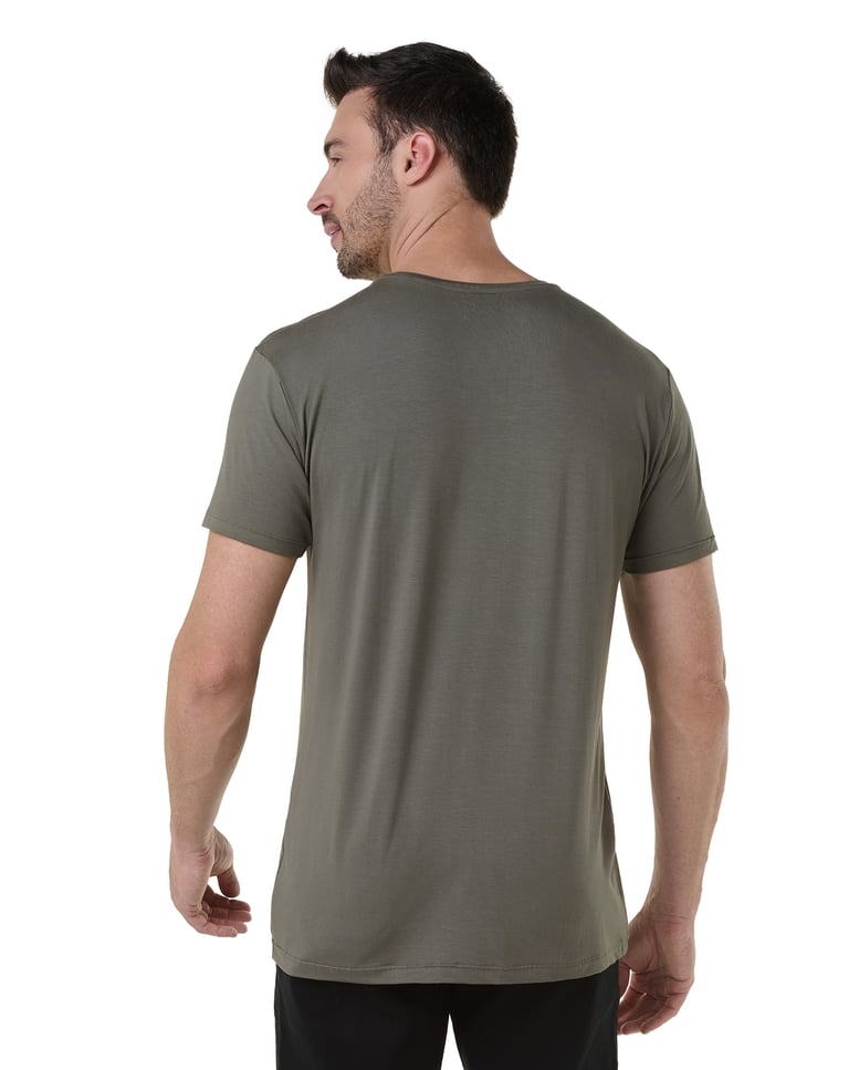 Camiseta Tech Modal Masculina Cinza Terra