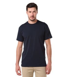 Camiseta de Algodão Egípcio Azul Marinho
