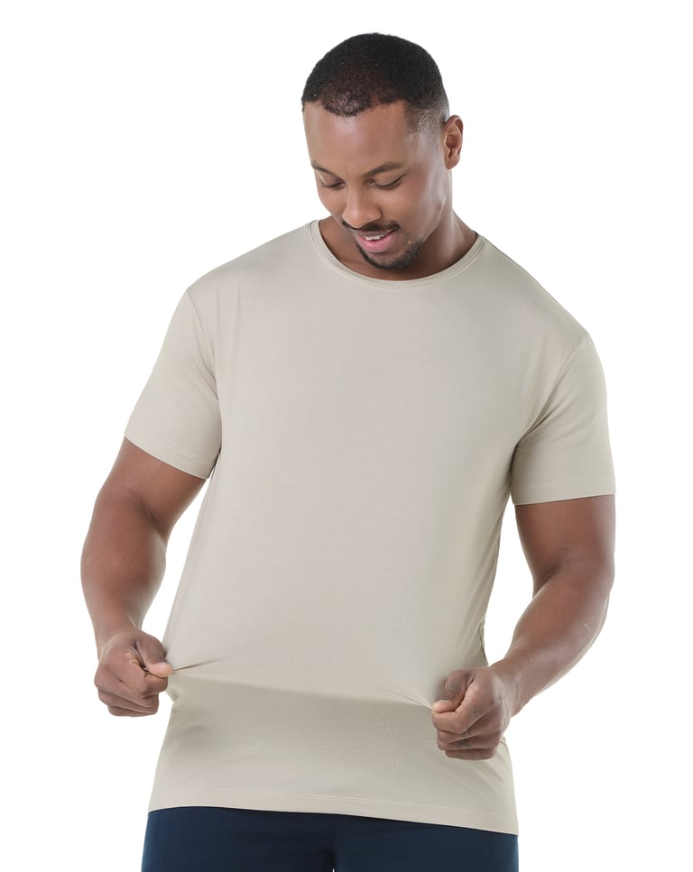 Camiseta Tech Modal Masculina Areia