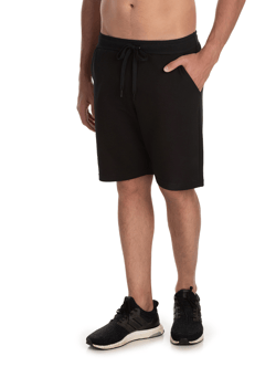 Kit 3 Bermudas de Moletom Preta Lisas