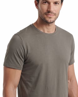 Camiseta Tech Modal Masculina Cinza Terra