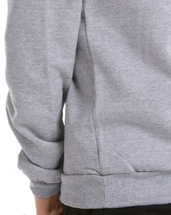 Blusão de Moletom Feminino Cinza Mescla