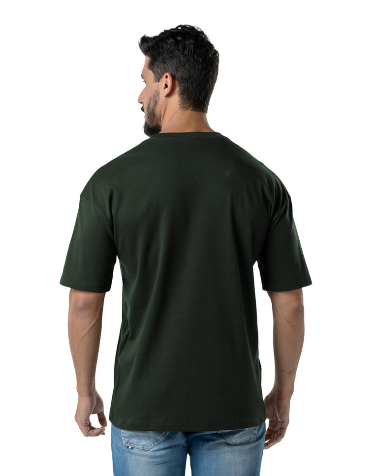 Camiseta Oversized Masculina Verde Militar