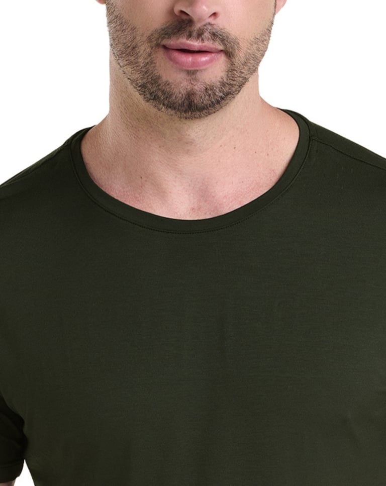 Camiseta Tech Modal Masculina Verde Militar