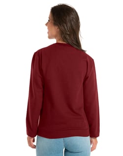 Blusão de moletom feminino Bordô