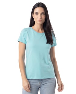 Baby Look de Algodão Premium Azul Claro