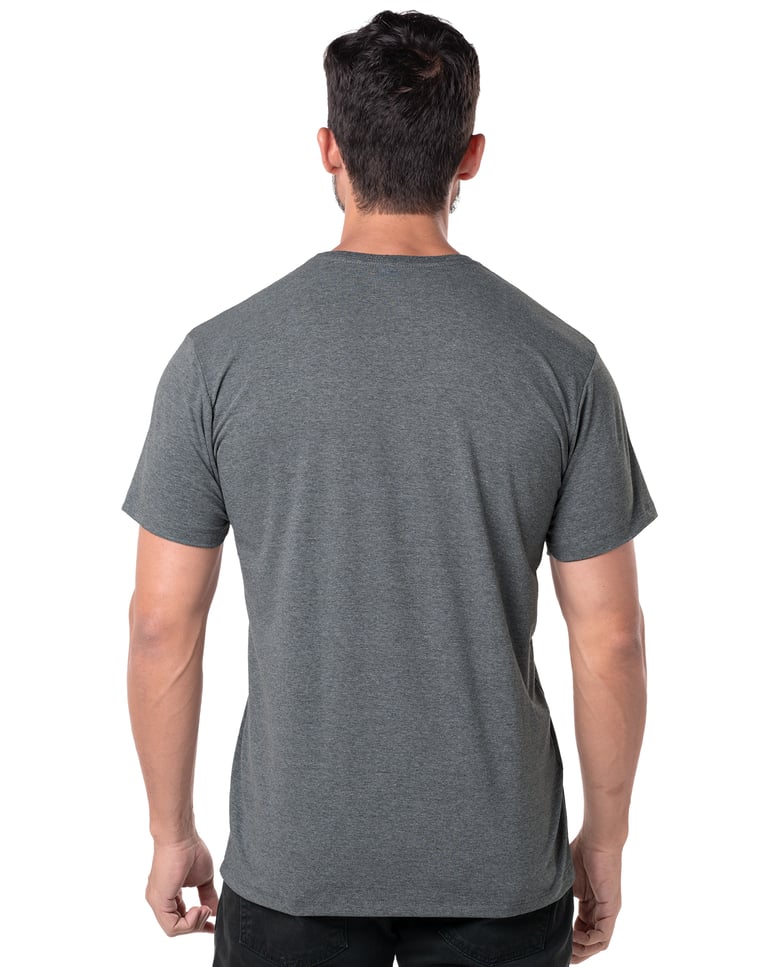 Camiseta de Algodão Egípcio Mescla Escuro