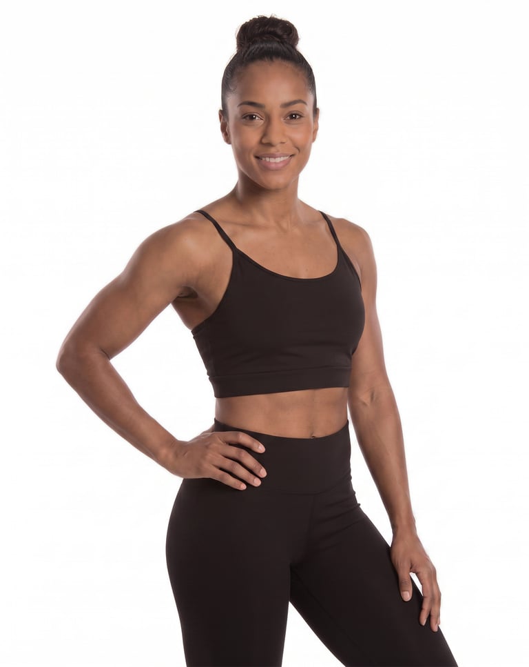 Top de Alcinha Fitness Feminino Preto
