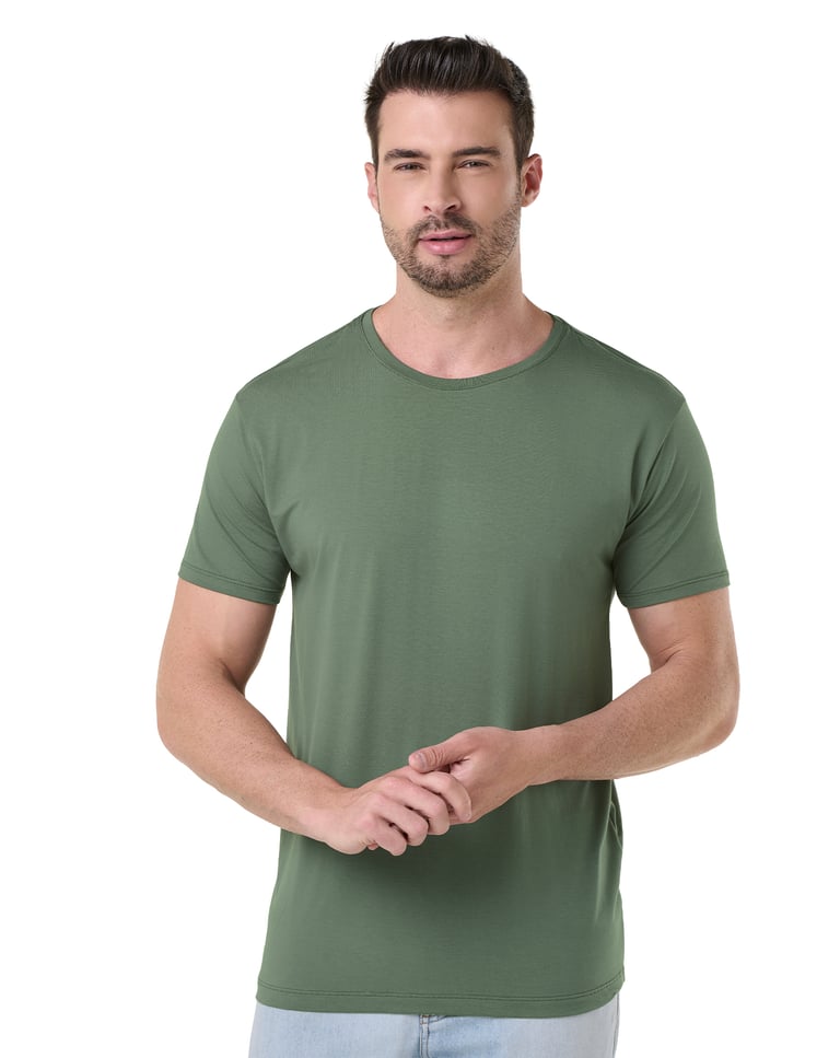 Camiseta Tech Modal Masculina Verde Oliva