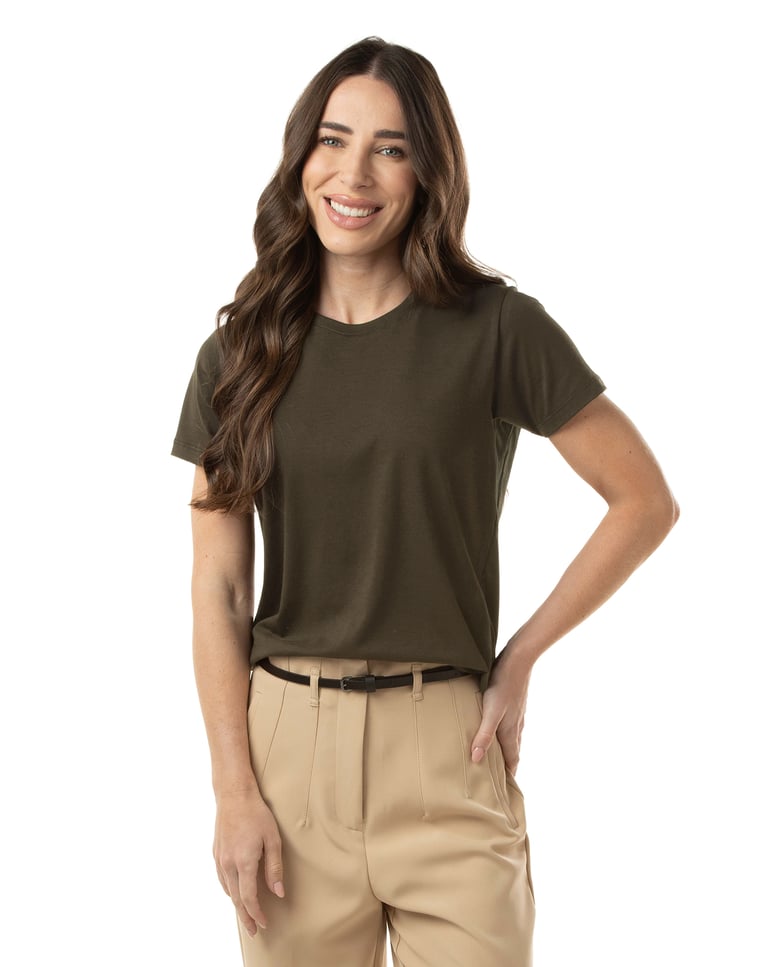 Kit 3 Camisetas de Algodão Egípcio Feminina 07