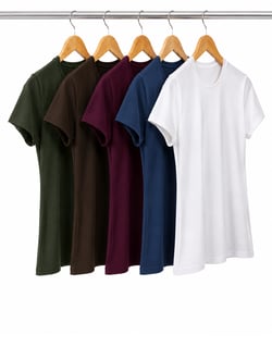 Kit 5 Camisetas de Algodão Egípcio Femininas 08