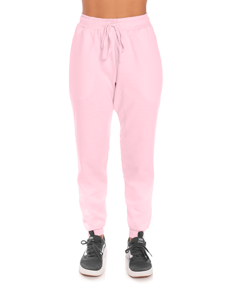 Kit 3 Calças Femininas de Moletom Rosa Claro