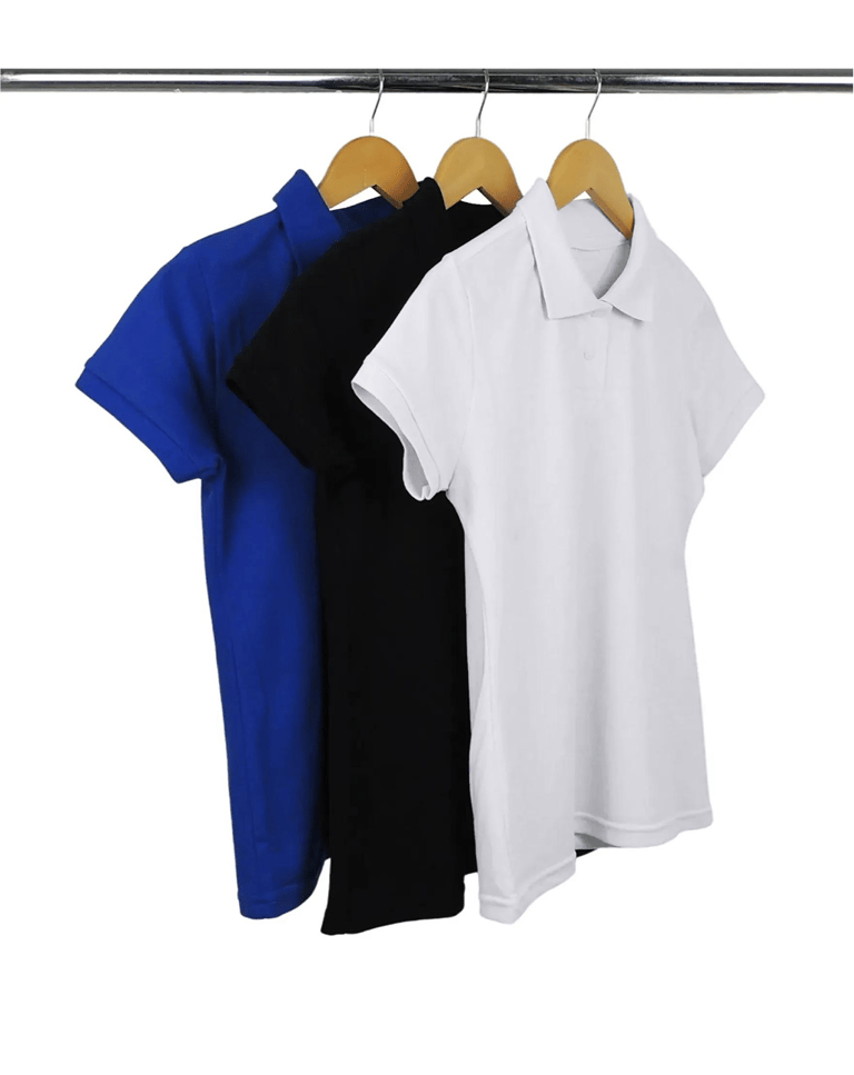 Kit 3 Camisas Polo Piquet Feminina 7
