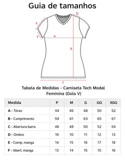 Camiseta Tech Modal Gola V Feminina Preta