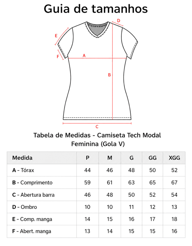 Camiseta Tech Modal Gola V Feminina Preta