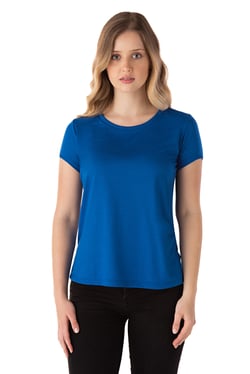 Baby Look PV / Malha Fria Azul Royal