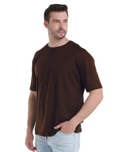 Camiseta Oversized Masculina Marrom