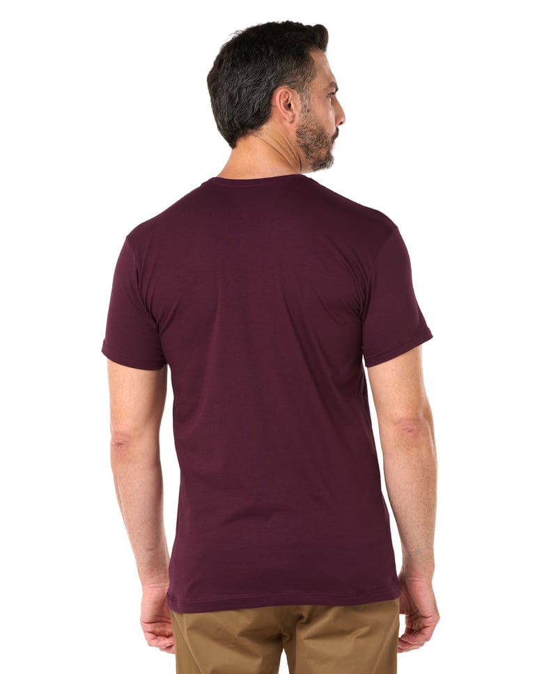 Camiseta de Algodão Egípcio Bordô