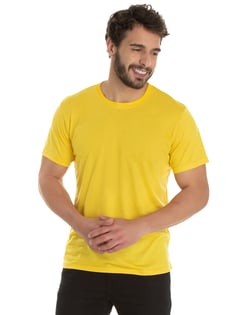 Camiseta de Poliéster/Sublimática Amarelo Canário