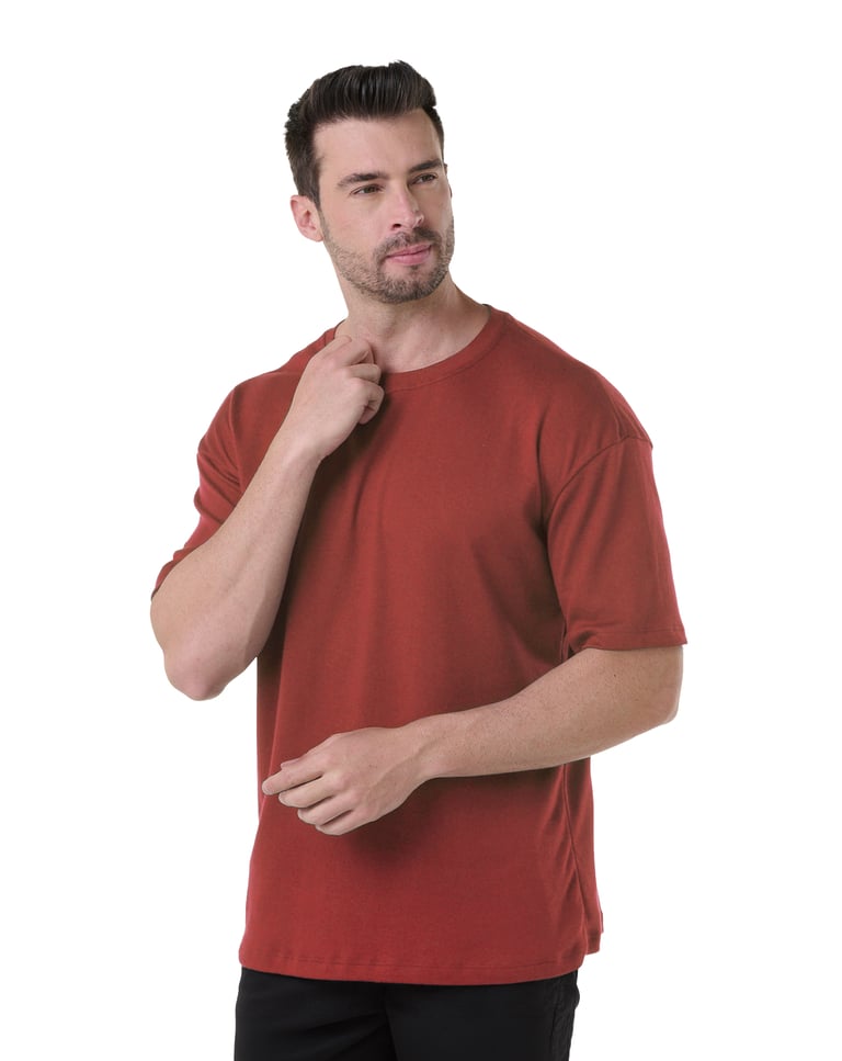 Camiseta Oversized Masculina Carmim