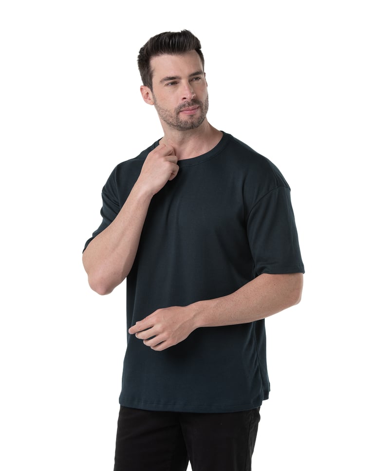 Camiseta Oversized Masculina Cinza Chumbo