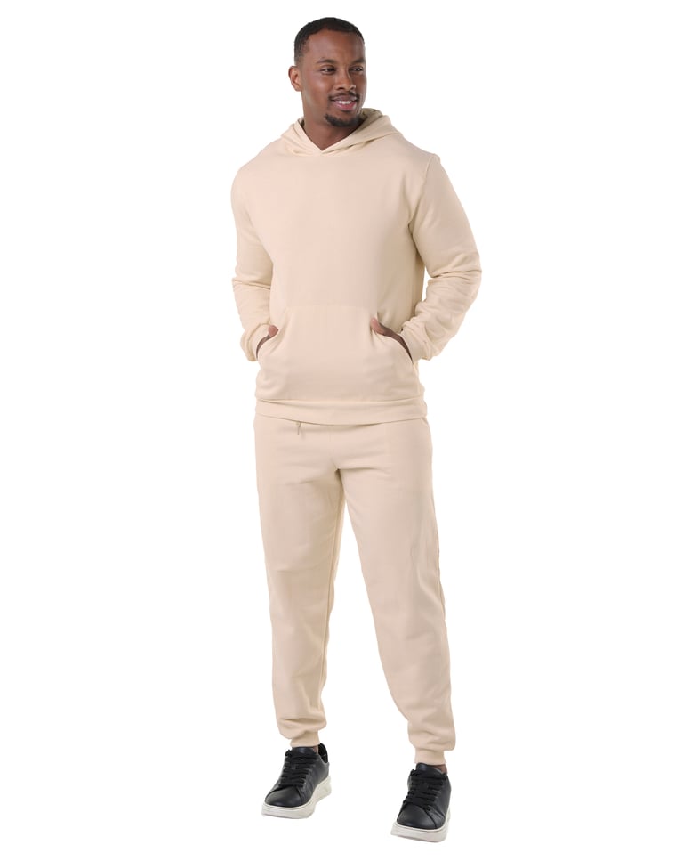 Conjunto Moletom Masculino com Capuz Areia 03