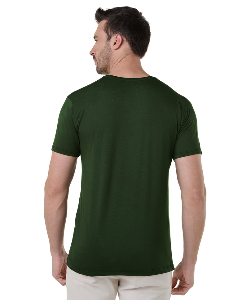 Camiseta Tech Modal Masculina Verde Militar