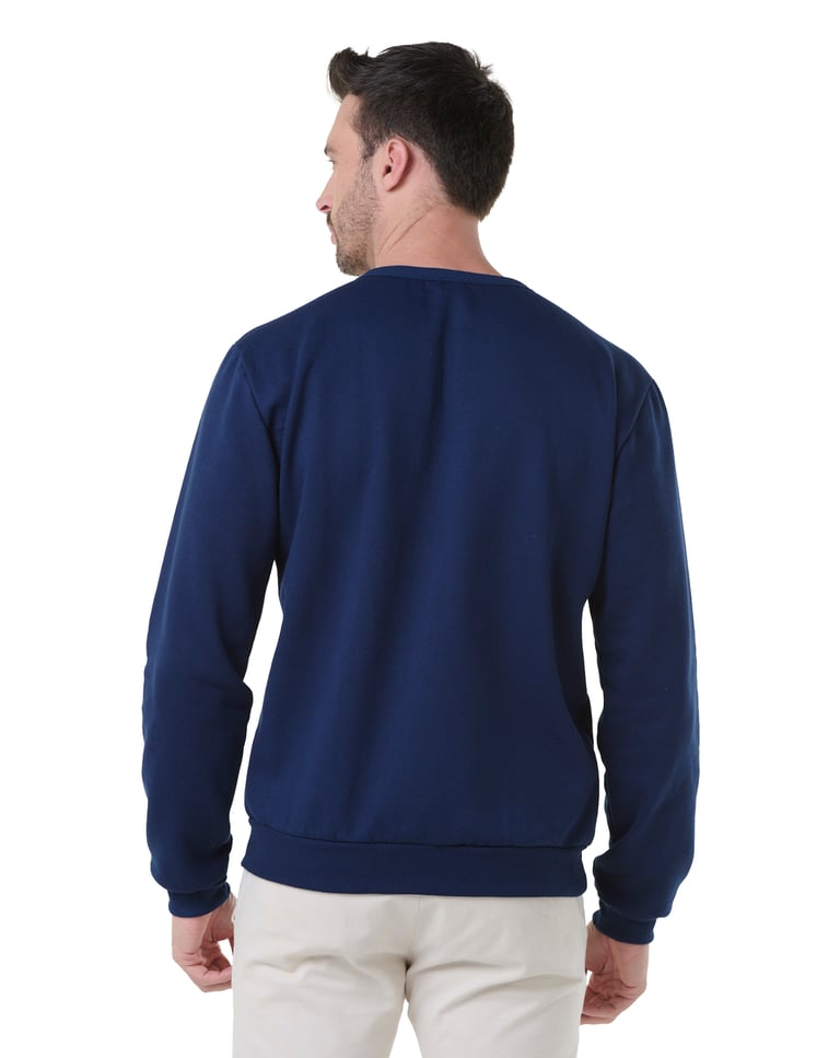 Blusão de Moletom Azul Marinho