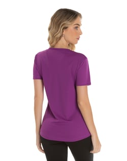 Camiseta Feminina Dry Fit Roxo Proteção UV 30+