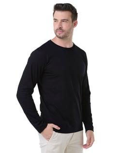 Kit 3 Camisetas Masculinas Manga Longa de Algodão Penteado 07