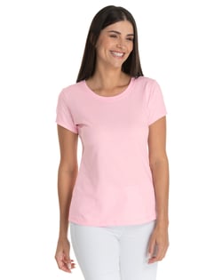 Baby Look PV / Malha Fria Rosa Claro