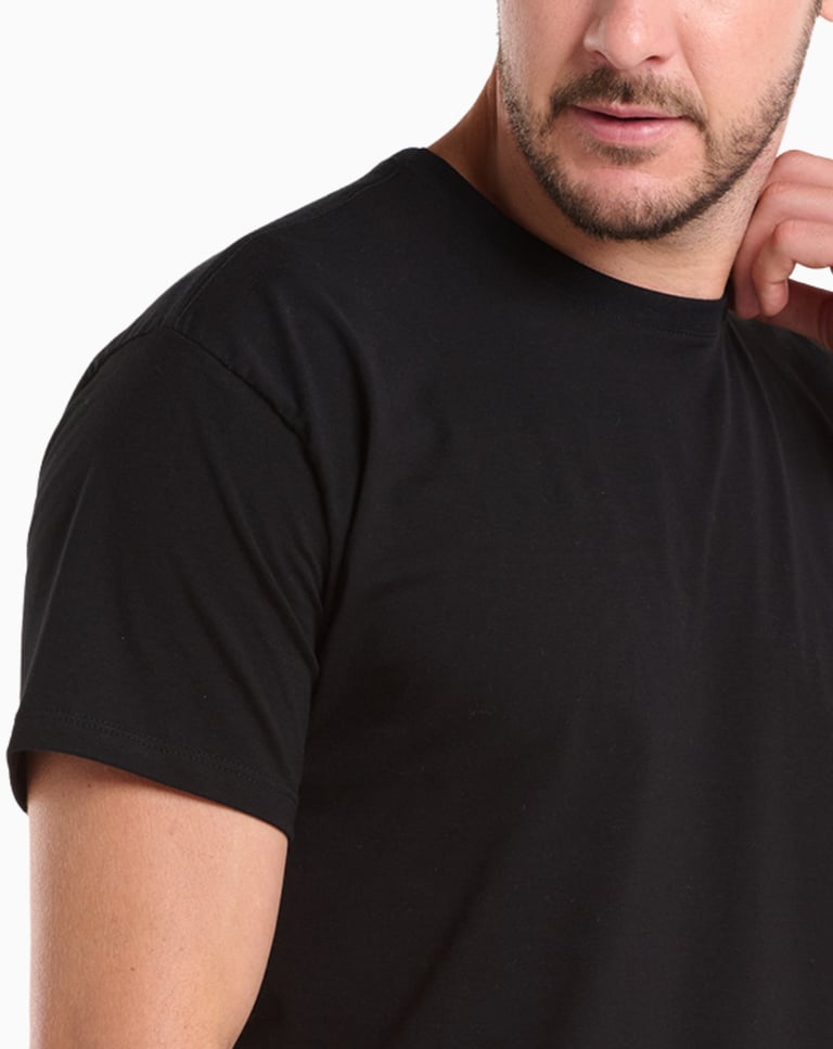 Camiseta de Algodão Egípcio Preta