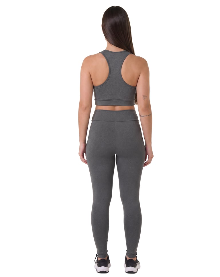 Conjunto Fitness Feminino Cinza Mescla 03