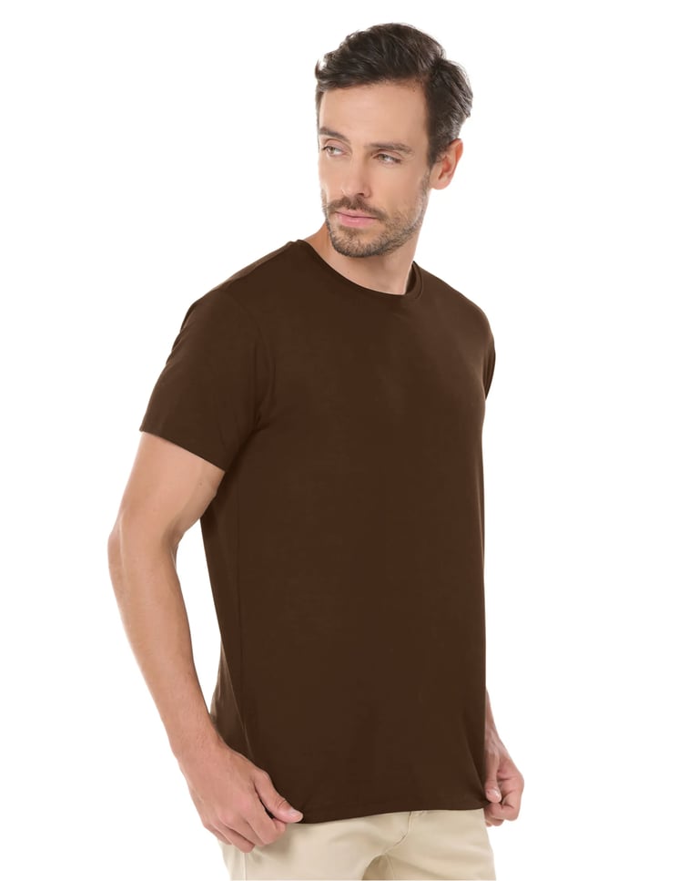 Camiseta Tech Modal Masculina Marrom