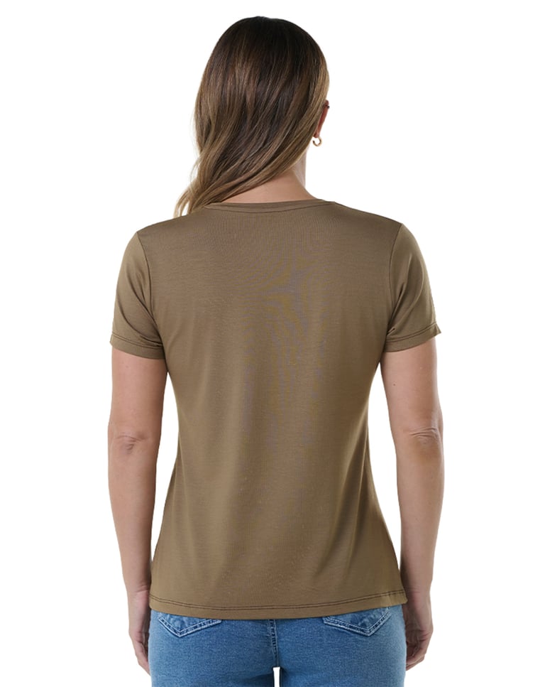 Camiseta Tech Modal Feminina Madeira