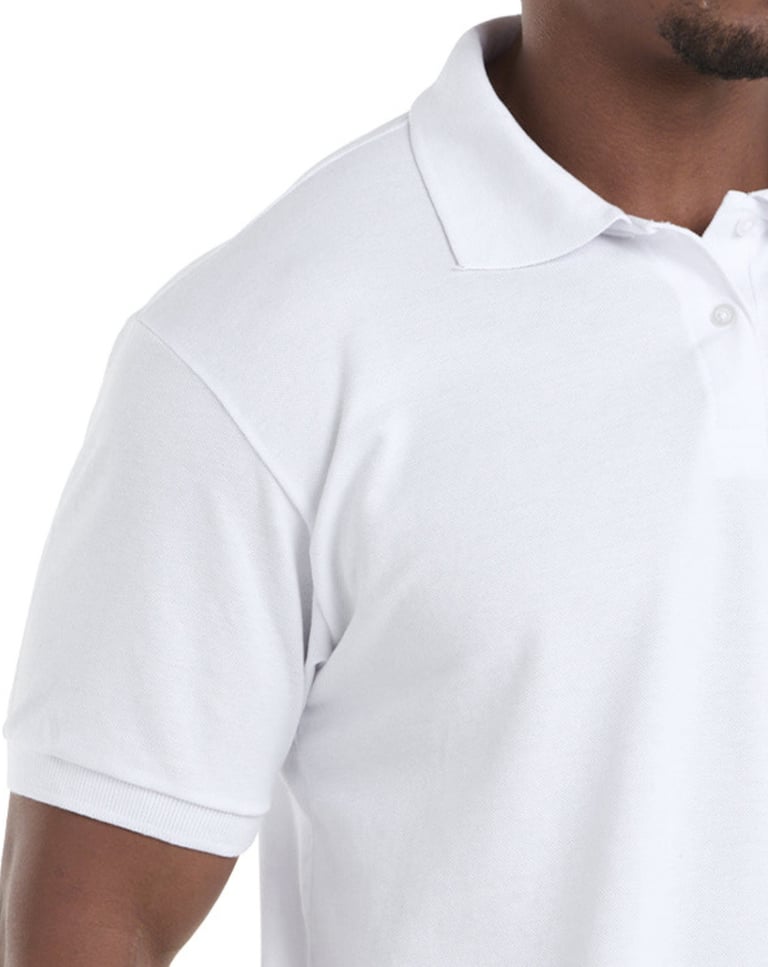 Camisa Polo Piquet Masculina Branca