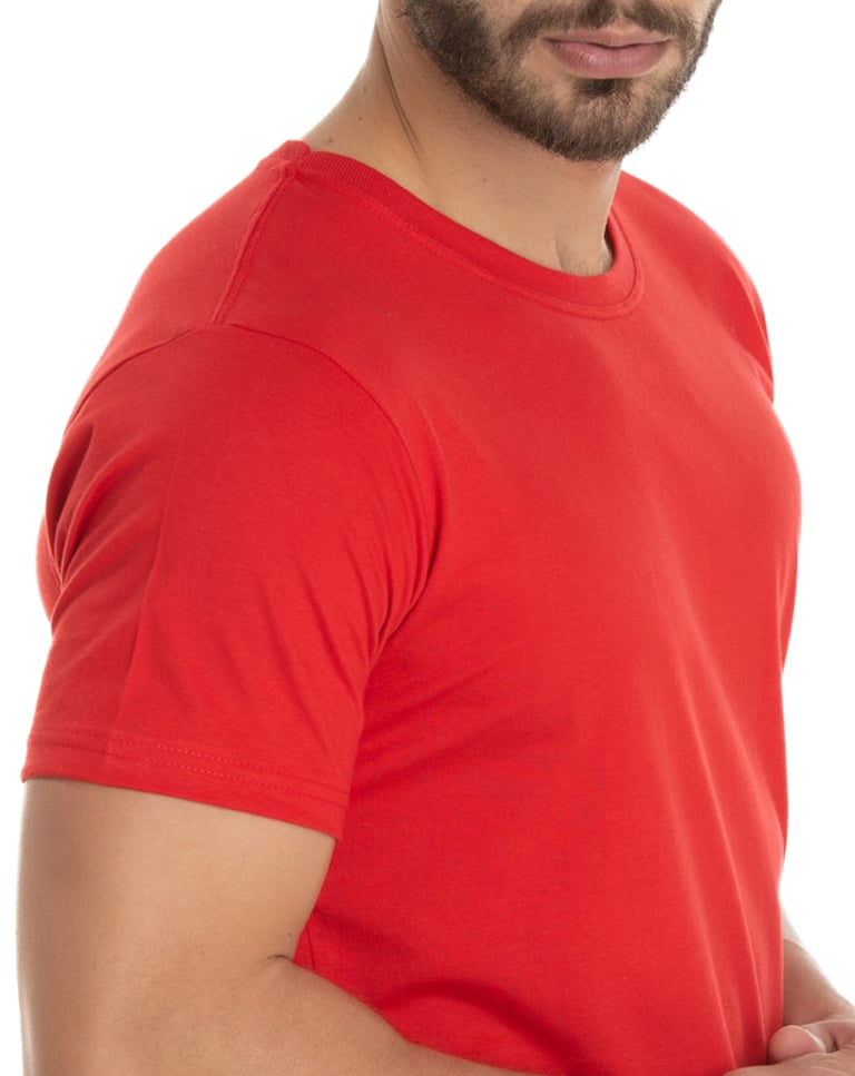 Camiseta de Algodão Premium Vermelha