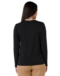 Camiseta Manga Longa Tech Modal Feminina Preta