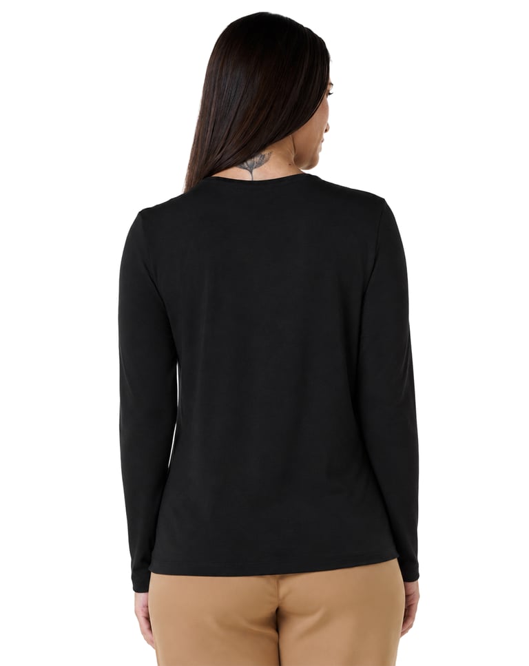 Camiseta Manga Longa Tech Modal Feminina Preta