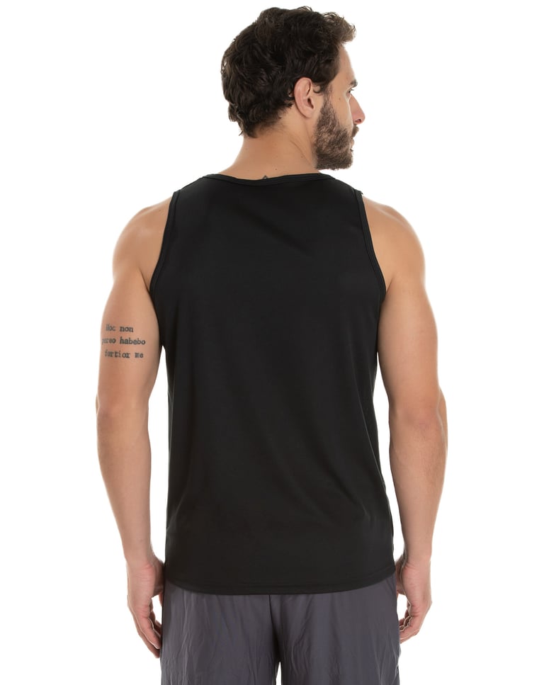 Regata Dry Fit Preta Proteção UV 30+