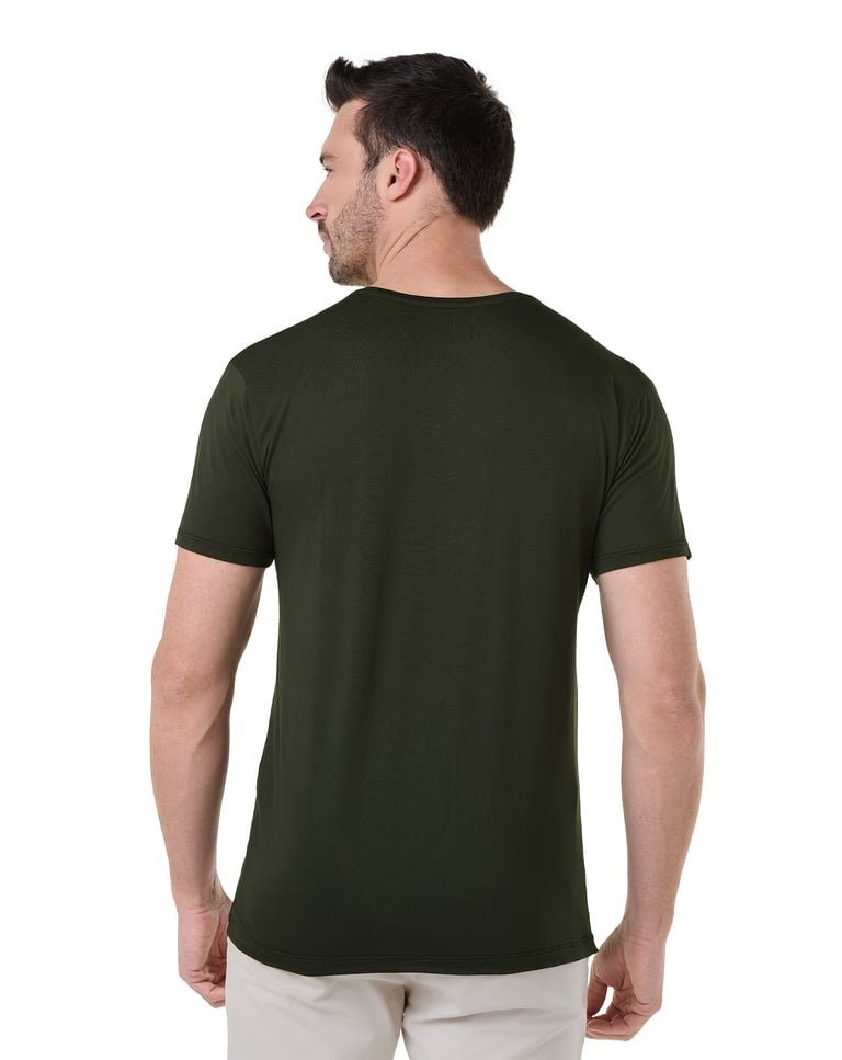 Camiseta Tech Modal Masculina Verde Militar