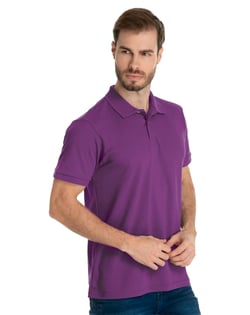 Camisa Polo Piquet Masculina Roxa