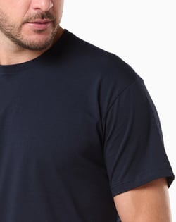 Camiseta de Algodão Egípcio Azul Marinho