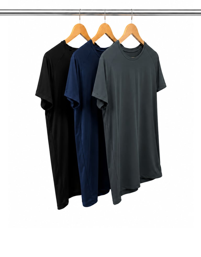 Kit 3 Camisetas Dry Poliamida Raglan Masculinas 05