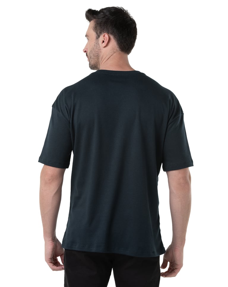 Camiseta Oversized Masculina Cinza Chumbo
