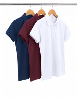 Kit 3 Camisas Polo Piquet Feminina 12