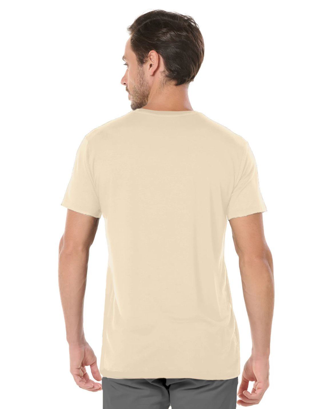 Camiseta Tech Modal Areia Masculina | Direto de Fábrica - Loja Mirante