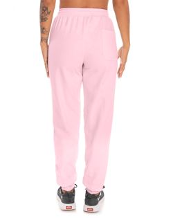 Calça Feminina de Moletom Rosa Claro